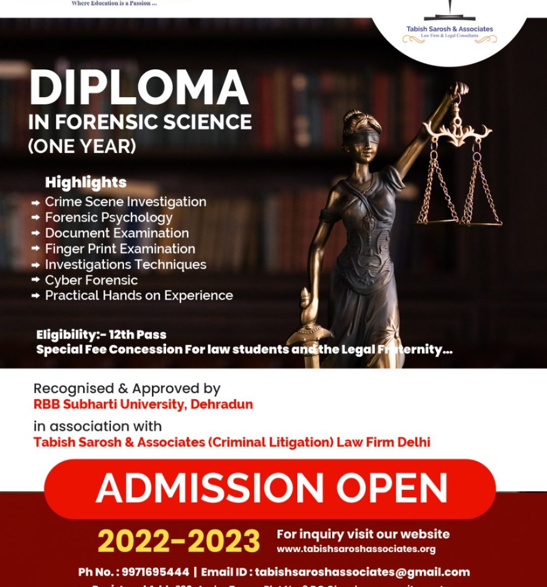 Diploma Course in Forensic Science